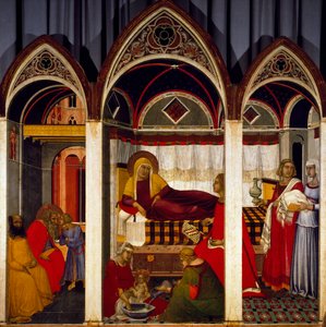Triptych of the Birth of the Virgin by Pietro Lorenzetti