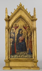 Virgin and Child with Saints Augustine, Nicholas, Catherine, Lucy and Angels, c.1340-45