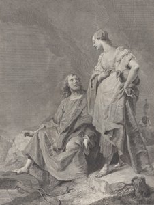 Christ and the Woman of Samaria at the Well, from the Series of 112 Prints of the Sacred