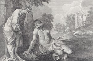 Job rebuked by his wife, 1730-39 by Pietro Monaco