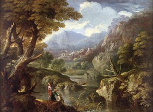 A Mountainous Wooded Landscape