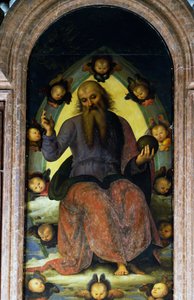 God the Father Blessing (detail) by Pietro Perugino
