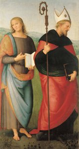 Saints John the Evangelist and Augustine by Pietro Perugino