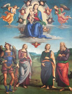 Virgin with Child in Glory with Saints by Pietro Perugino
