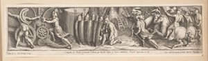 Soldiers in Attack (History of Emperor Constantine) by Pietro Sante Bartoli