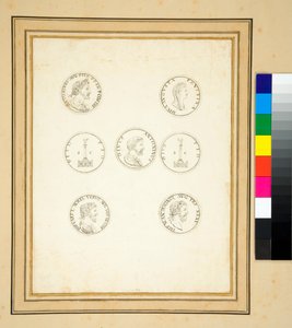 Coins Showing the Column of Antoninus Pius by Pietro Santi Bartoli