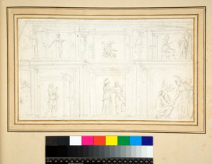 Fragment of a Wall Painting by Pietro Santi Bartoli