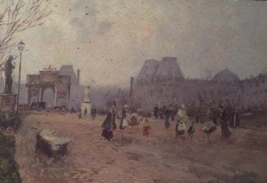 View of the Tuileries Gardens, Paris by Pietro Scoppetta