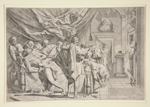 Death of Cato by Pietro Testa