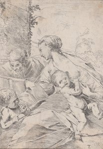 The Holy Family with the Infant Saint John Holding an Apple by Pietro Testa