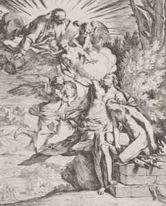 The sacrifice of Isaac by his father Abraham, ca. 1640-42 by Pietro Testa
