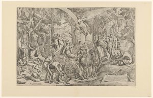Triumph of painting on Parnassus by Pietro Testa