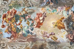 The Triumph of Divine Providence (detail) by Pietro da (1596 1669) Cortona