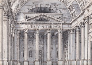 Stage Design for the Opera Belisario by Gaetano Donizetti by Pietro di Gottardo Gonzaga