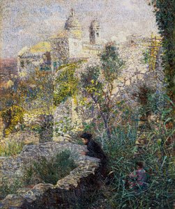 April Morning in Liguria or Olives in Albaro by Plinio Nomellini