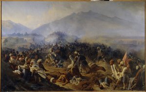 The Siege of Akhty in 1848 by Polidor Ivanovich Babaev