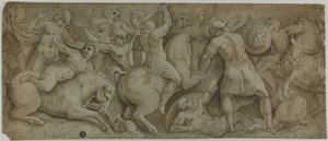 Battle of the Amazons by Polidoro da Caravaggio