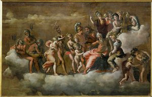 Psyche received in Olympus by Polidoro da Caravaggio