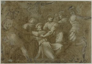 Roman Soldiers Arresting Saint Peter by Polidoro da Caravaggio