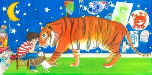 Albert Tiger and Owl, 2019 by Polly Horner