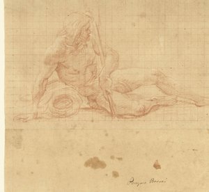 Reclining river god by Pompeo Batoni