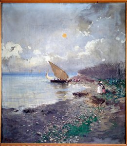 Return from Fishing by Pompeo Mariani (1857-1927) 1898 by Pompeo Mariani