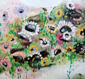 Colorful Abstract Flowers by Poonam Choudhary