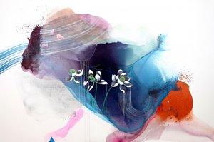 Serene Floral Abstract by Poonam Choudhary
