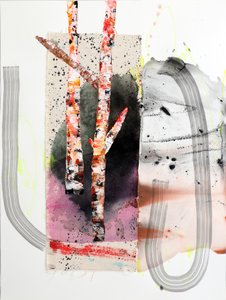 Vibrant Abstract Birches