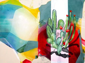 Vibrant Desert Cacti by Poonam Choudhary