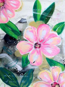 Vibrant Pink Blooms by Poonam Choudhary
