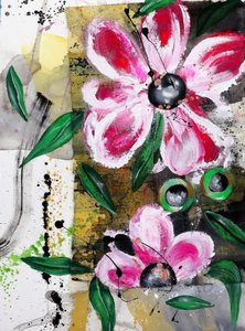 Vibrant Pink Floral Abstract