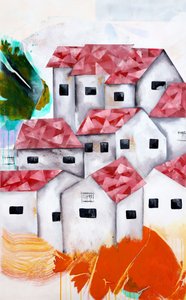 Vibrant Village Houses by Poonam Choudhary