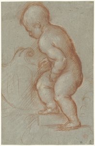 Putto with a Coat of Arms by Pordenone (attributed to)