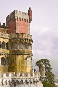 A castle tower by Portuguese School