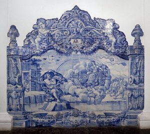 Allegory of Air - Azulejos, painted faience