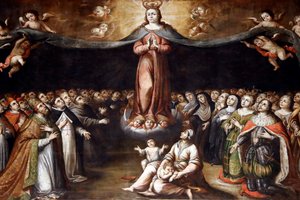 Church of Mercy. Virgin Mary. Evora. Portugal. by Portuguese School