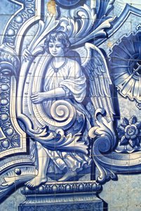 Decorative Panel Depicting an Angel, Lamego, Portugal. 1738