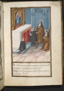Illustration from a history of the peregrinations of the Syon Nuns, compiled in Lisbon in the early 17th century by Portuguese School