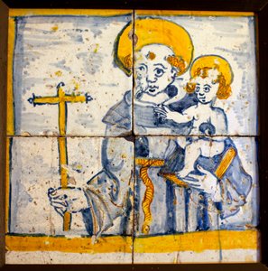Saint Anthony of Lisbon, glazed pottery