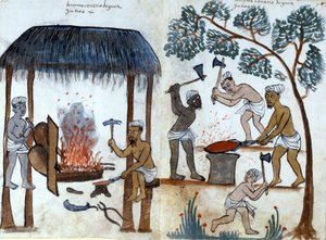 The Primitive Indian Metallurgy (16th Century Portuguese Manuscript) by Portuguese School