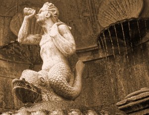 Triton Fountain, Santuário de Nossa Senhora dos Remédios, Lamego, Portugal 1738 by Portuguese School