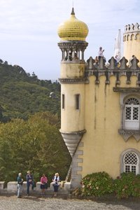 View of a domed turret by Portuguese School