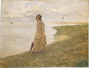 Woman by the Seaside by Possibly French 19th Century