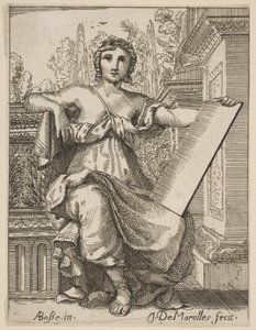 Seated Woman Holding a Tablet by Possibly by Jean Antoine de Maroulles