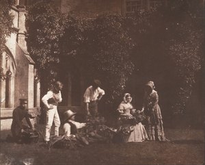 The Fruit Sellers, ca. 1845 by Possibly by William Henry Fox Talbot.