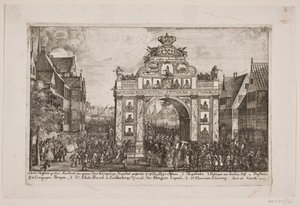 Frederik V Passing the Triumphal Arch in Horsens by Poul Isac Grønvold