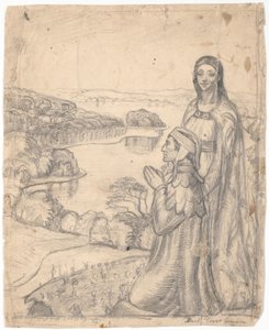 Dante and Beatrice in Paradise by Poul S. Christiansen
