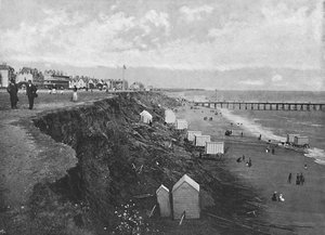 Clacton: The Beach, c1896 by Poulton and Co