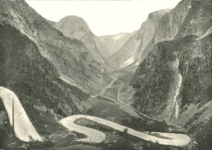 The Zig-Zag road and Waterfalls, Stalheim, Norway, 1895